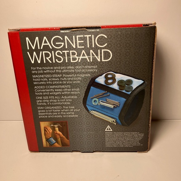 Magnetic Wristband Tool Holder for Screws Nails Bolts Handy Carpenter Gift - Picture 5 of 5